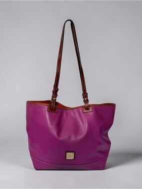 Dooney & Bourke Pink /Purple Leather Lee Tote/Shoulder Bag